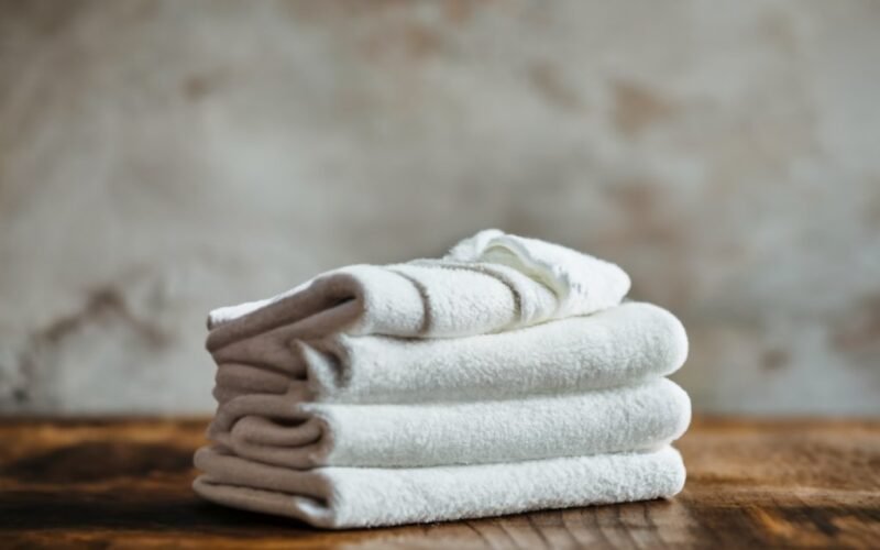 WHITE PLAIN FACE TOWEL - Image 2